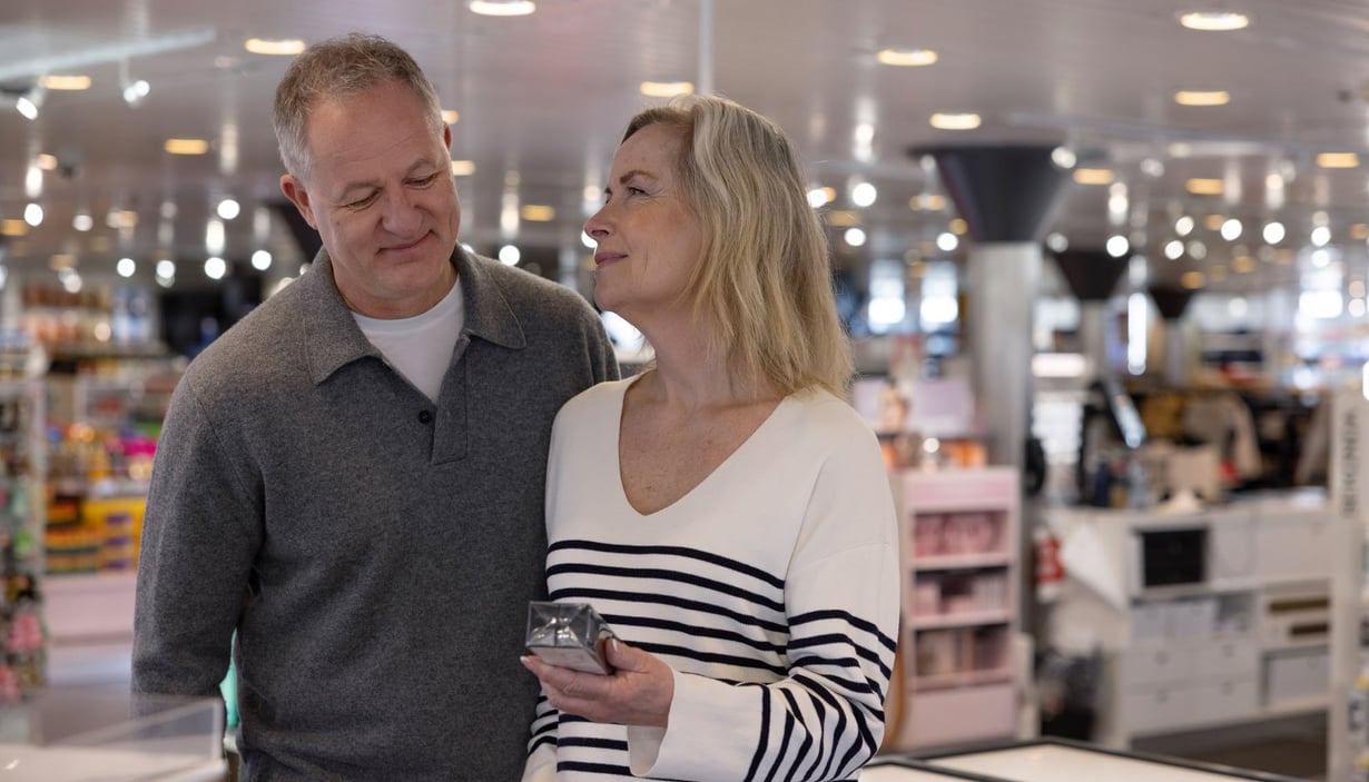 Pa i taxfree-butikken