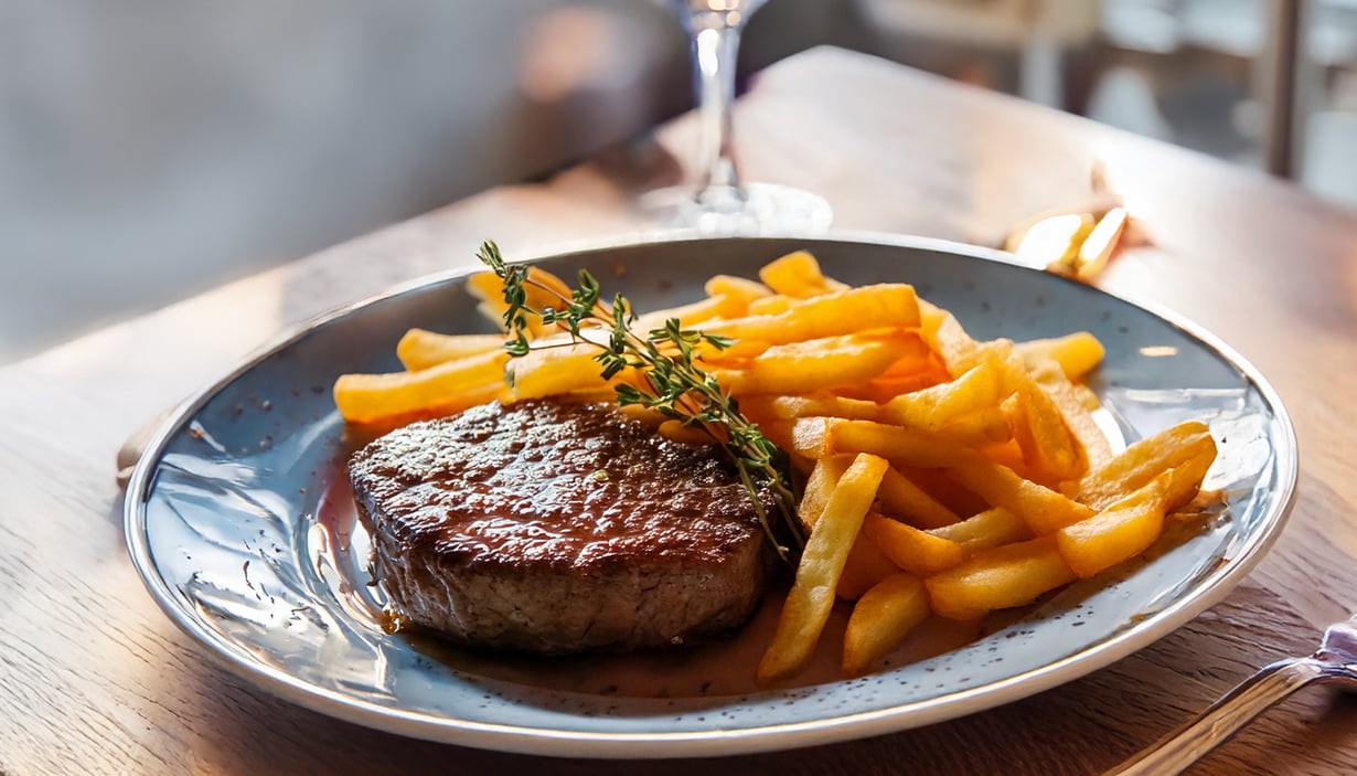 Biff med pommes frites