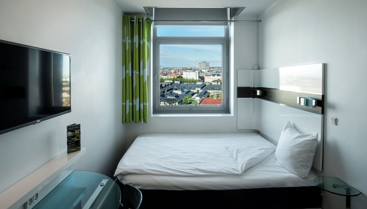 Soverom på Wakeup Hotel Carsten Niebuhrs Gade - København