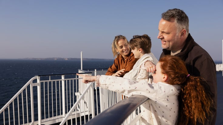 Familie på dekk