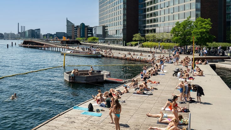 Bading ved Kalvebod brygge