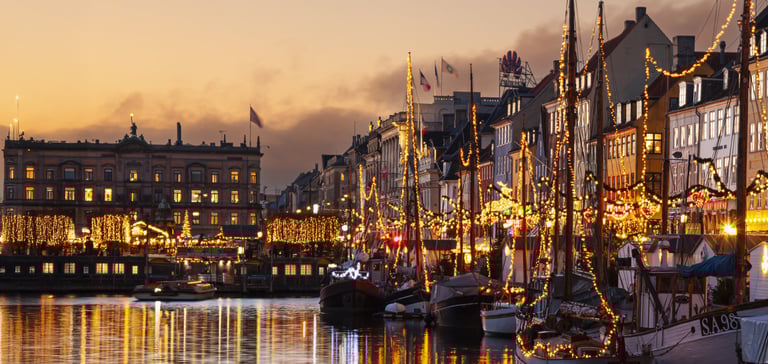 julelys i Nyhavn