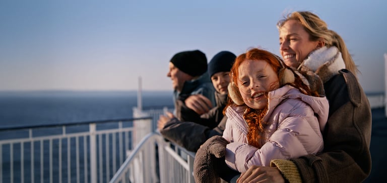 Familie på dekk