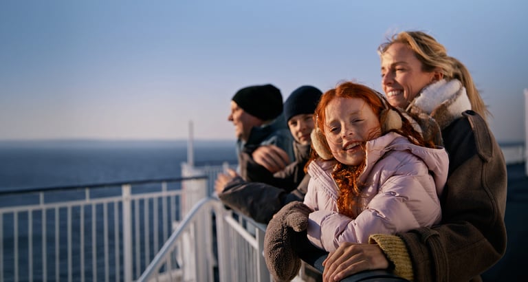 Familie på dekk