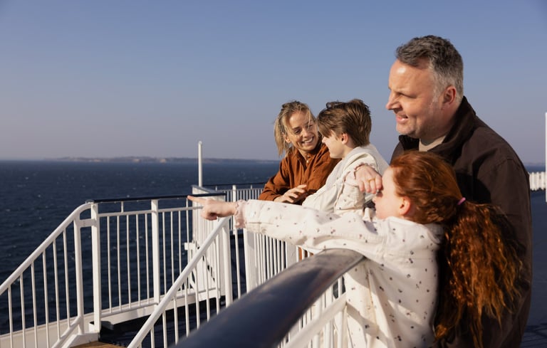 Familie på dekk
