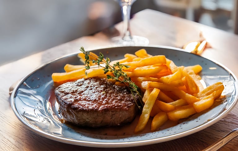 Biff med pommes frites