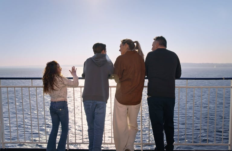Familie på dekk